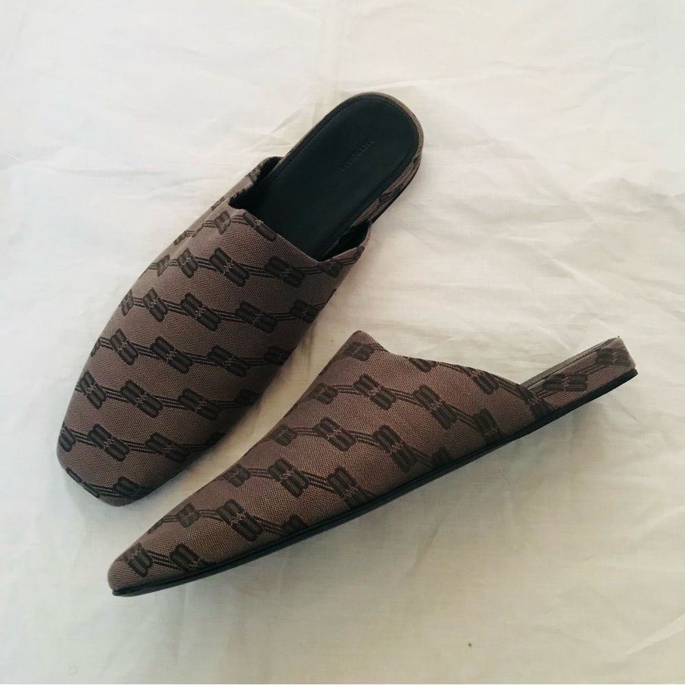 BALENCIAGA Cosy Mules Dark Mink Grey Brown - Picture 2 of 9